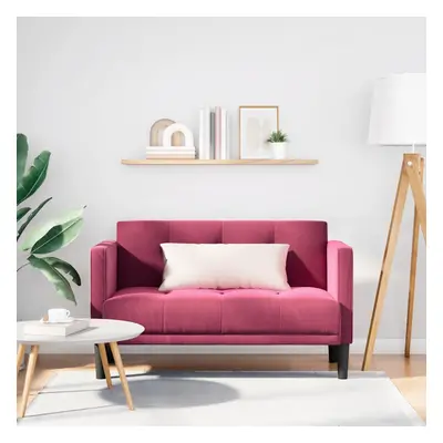 vidaXL Loveseat Sofa vínová 111 cm samet