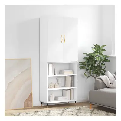 vidaXL Skříň highboard bílá 69,5 x 34 x 180 cm kompozitní dřevo