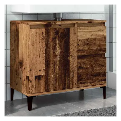 vidaXL Skříňka pod umyvadlo old wood 65 x 33 x 60 cm kompozitní dřevo