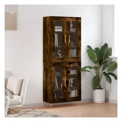 vidaXL Skříň highboard kouřový dub 69,5 x 34 x 180 cm kompozitní dřevo