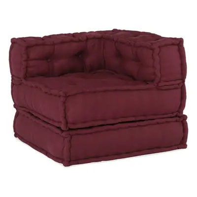 vidaXL Modular Pouffe Maroon 70x70x54 Fabric