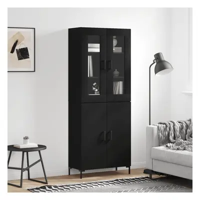 vidaXL Skříň highboard černá 69,5 x 34 x 180 cm kompozitní dřevo