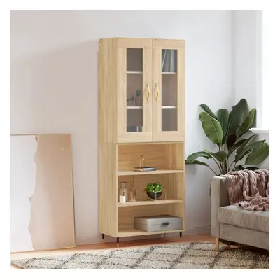 vidaXL Skříň highboard dub sonoma 69,5 x 34 x 180 cm kompozitní dřevo