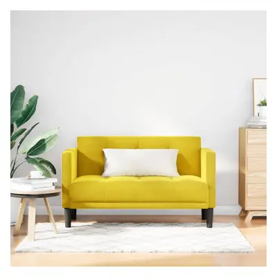 vidaXL Loveseat Sofa žlutá 111 cm samet