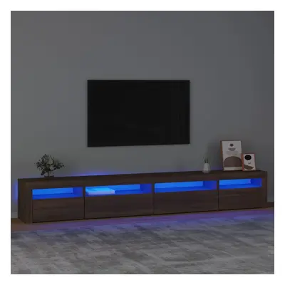 vidaXL TV skříňka s LED osvětlením hnědý dub 270 x 35 x 40 cm