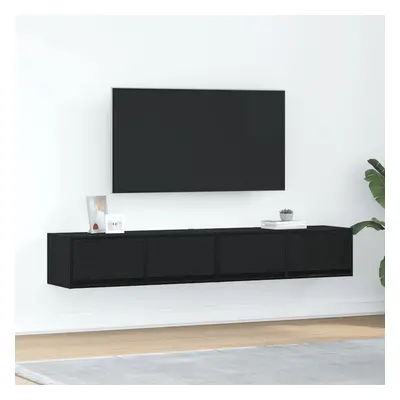 vidaXL TV skříňky 2 ks Dub černý 80x31x25,5 cm Dřevěné konstrukce