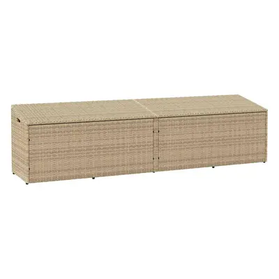 vidaXL Zahradní úložný box béžový 220x50x58 cm Poly ratan