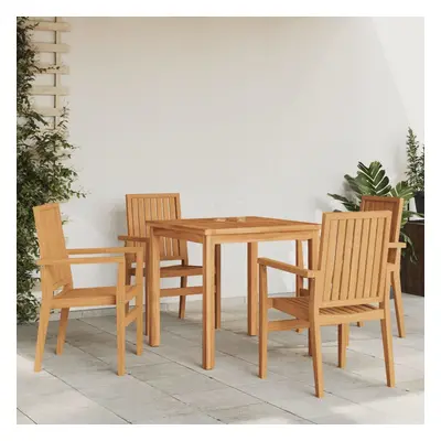 vidaXL Stohovatelné zahradní židle 4 ks 56,5x57,5x91 cm masivní teak