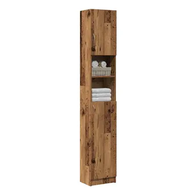 vidaXL Koupelnová skříňka old wood 32 x 25,5 x 190 cm kompozitní dřevo