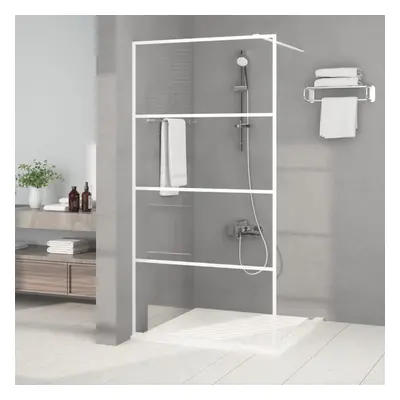 vidaXL Sprchová zástěna walk-in bílá 100 x 195 cm čiré ESG sklo