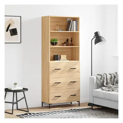 vidaXL Skříň highboard dub sonoma 69,5 x 34 x 180 cm kompozitní dřevo