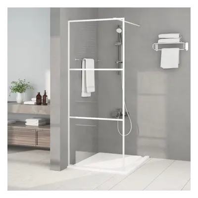 vidaXL Sprchová zástěna walk-in bílá 80 x 195 cm čiré ESG sklo