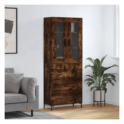 vidaXL Skříň highboard kouřový dub 69,5 x 34 x 180 cm kompozitní dřevo