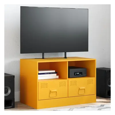 vidaXL TV skříňka hořčicově žlutá 67 x 39 x 44 cm ocel