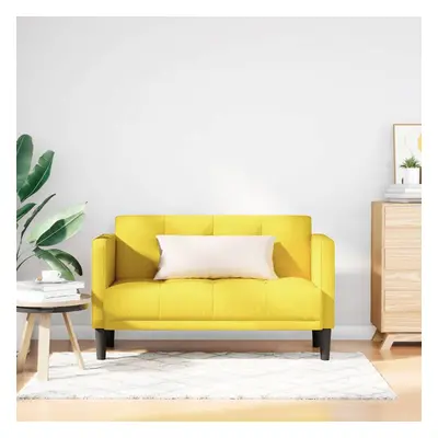 vidaXL Loveseat Sofa žlutá 111 cm textil