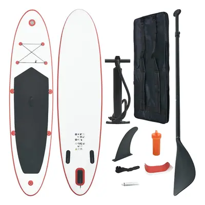 vidaXL Nafukovací Stand Up Paddleboard červeno-bílý