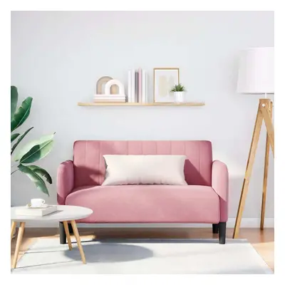 vidaXL Loveseat Sofa Růžový 109 cm samet