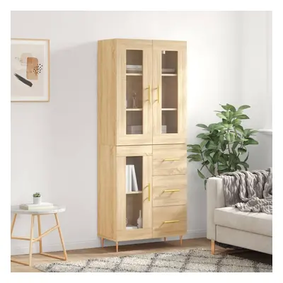 vidaXL Skříň highboard dub sonoma 69,5 x 34 x 180 cm kompozitní dřevo