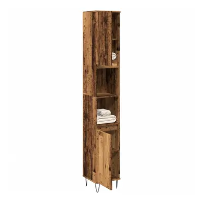 vidaXL Koupelnová skříňka old wood 30 x 30 x 190 cm kompozitní dřevo