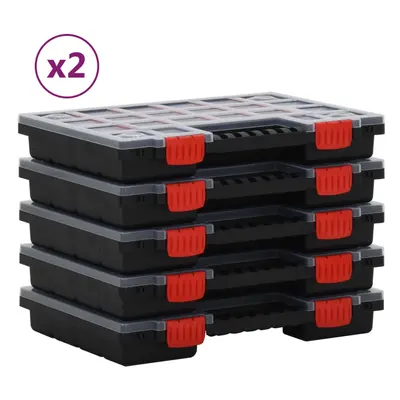 vidaXL Organizéry na součástky 10 ks 34,5 x 25 x 5 cm polypropylen