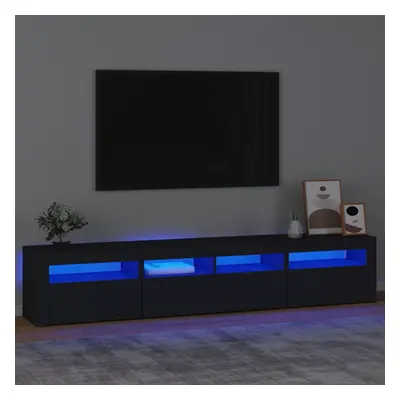 vidaXL TV skříňka s LED osvětlením černá 210 x 35 x 40 cm