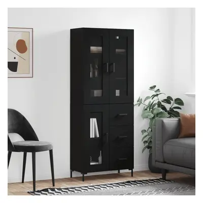 vidaXL Skříň highboard černá 69,5 x 34 x 180 cm kompozitní dřevo