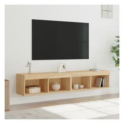 vidaXL TV skříňky s LED osvětlením 2 ks dub sonoma 80 x 30 x 30 cm