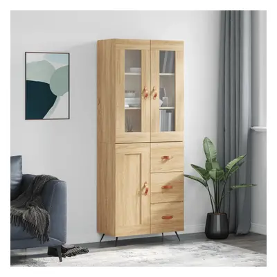 vidaXL Skříň highboard dub sonoma 69,5 x 34 x 180 cm kompozitní dřevo