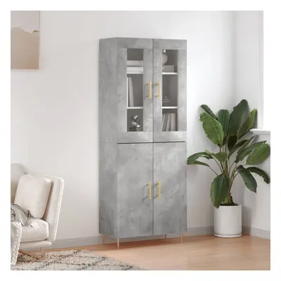 vidaXL Skříň highboard betonově šedá 69,5x34x180 cm kompozitní dřevo