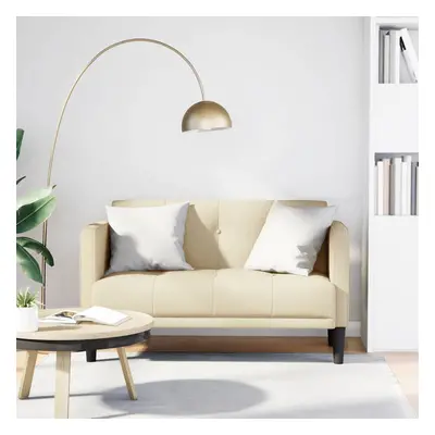 vidaXL Loveseat Sofa krémová 111 cm textil