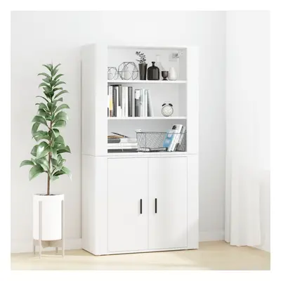 vidaXL Skříň highboard bílá kompozitní dřevo