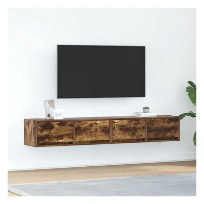 vidaXL TV skříňky 2 ks Kouřový dub 80x31x25,5 cm Dřevěné konstrukce