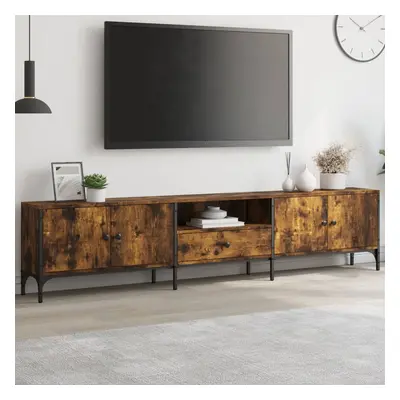 vidaXL TV skříňka se zásuvkou kouřový dub 200x25x44cm kompozitní dřevo