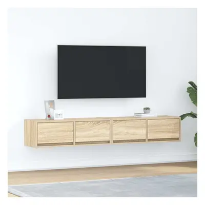 vidaXL TV skříňky 2 ks Dub Sonoma 80x31x25,5 cm Dřevěné konstrukce