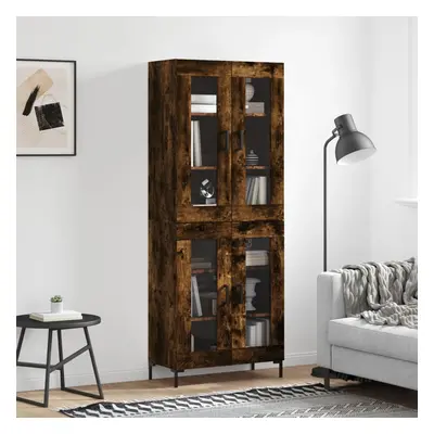 vidaXL Skříň highboard kouřový dub 69,5 x 34 x 180 cm kompozitní dřevo