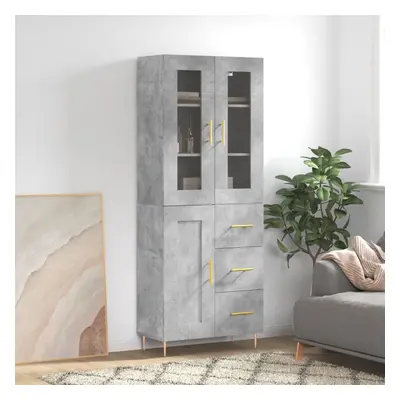 vidaXL Skříň highboard betonově šedá 69,5x34x180 cm kompozitní dřevo