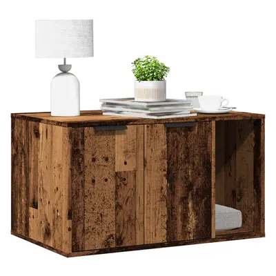 vidaXL Skříňka na kočičí záchod old wood 80x50x45 cm kompozitní dřevo