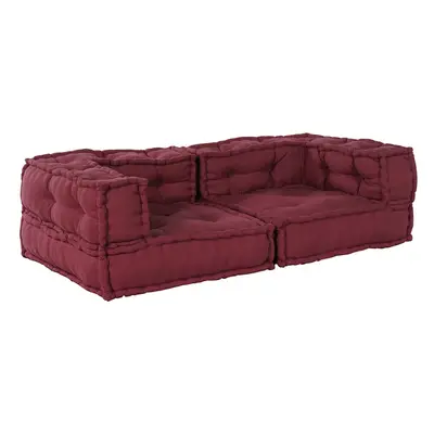 vidaXL Modular Pouffe Maroon 140x70x36 Látka