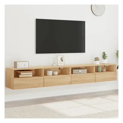 vidaXL Nástěnné TV skříňky 2 ks dub sonoma 100 x 30 x 30 cm kompozit