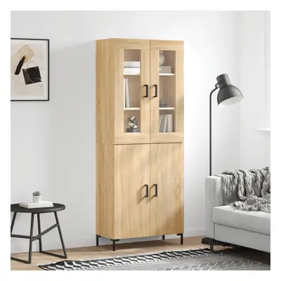 vidaXL Skříň highboard dub sonoma 69,5 x 34 x 180 cm kompozitní dřevo