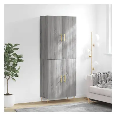 vidaXL Skříň highboard šedá sonoma 69,5 x 34 x 180 cm kompozitní dřevo