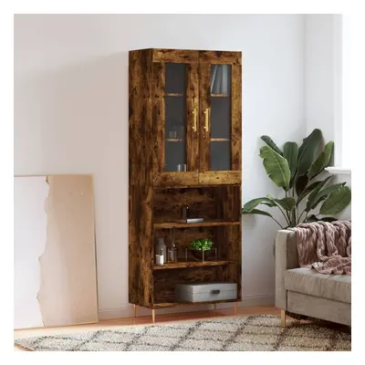 vidaXL Skříň highboard kouřový dub 69,5 x 34 x 180 cm kompozitní dřevo