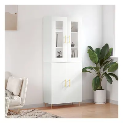 vidaXL Skříň highboard bílá 69,5 x 34 x 180 cm kompozitní dřevo