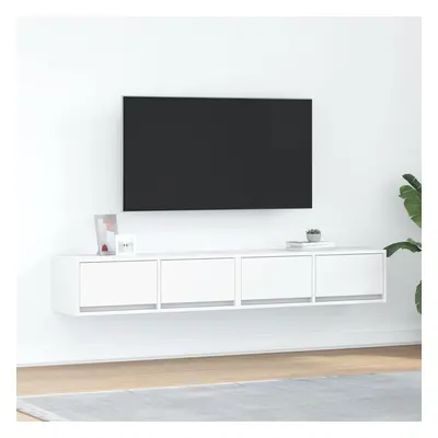 vidaXL TV skříňky 2 ks Bílá 80x31x25,5 cm Dřevěná konstrukce