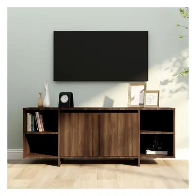 vidaXL TV stolek hnědý dub 130 x 35 x 50 cm dřevotříska