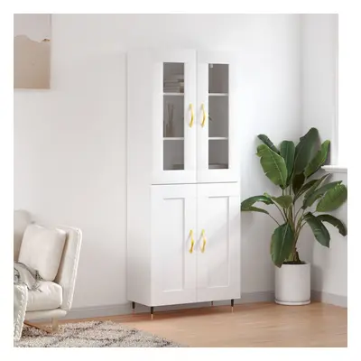 vidaXL Skříň highboard bílá 69,5 x 34 x 180 cm kompozitní dřevo