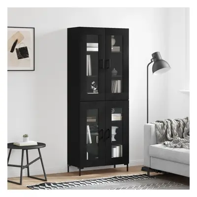 vidaXL Skříň highboard černá 69,5 x 34 x 180 cm kompozitní dřevo