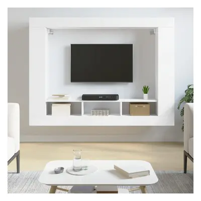 vidaXL TV skříňka bílá 152 x 22 x 113 cm kompozitní dřevo