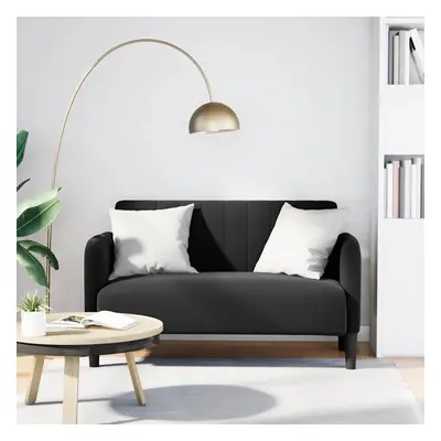 vidaXL Loveseat Sofa Černý 109 cm samet