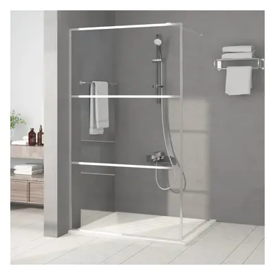 vidaXL Sprchová zástěna walk-in stříbrná 115 x 195 cm čiré ESG sklo